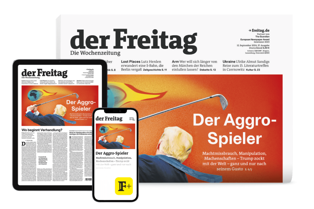 der Freitag Kombi-Cover Ausgabe „Der Aggro-Spieler“
