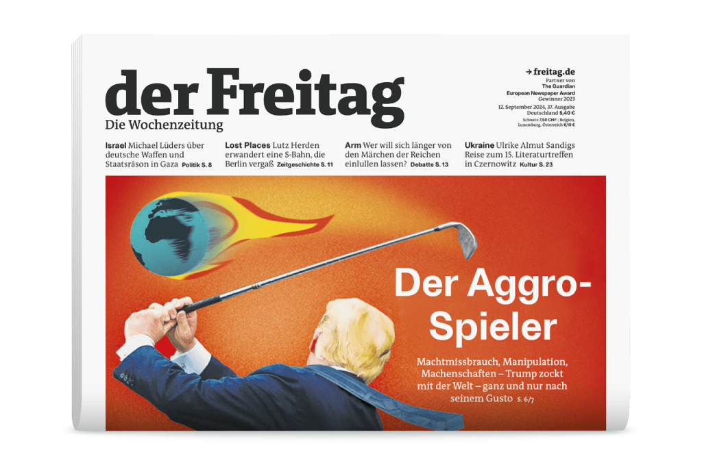 der Freitag Print-Cover Ausgabe „Der Aggro-Spieler“