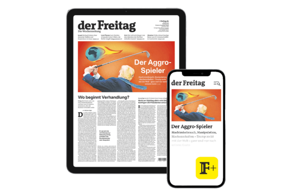 der Freitag Digital-Cover Ausgabe &bdquo;Der Aggro-Spieler&ldquo;