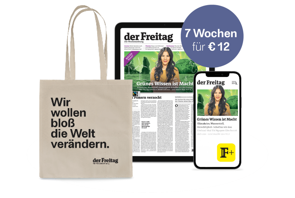 der Freitag Digital-Cover Ausgabe 07/2022 und Aboprämie