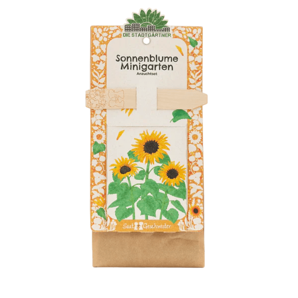 Sonnenblume Minigarten von die Stadtgärtner als Gratis-Prämie für ein Abo von „der Freitag“