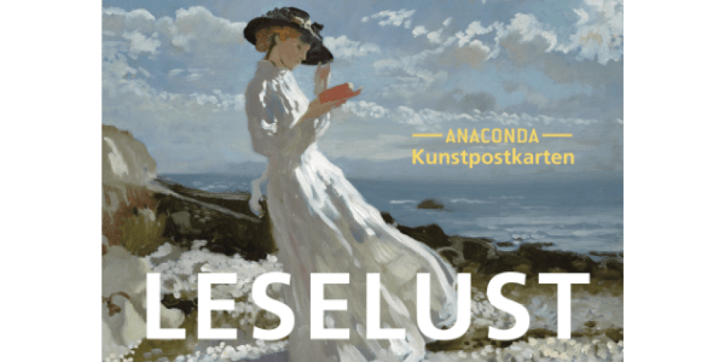 Abo-Pr&auml;mie Postkarten-Set &bdquo;Leselust&ldquo; von Anaconda mit 18 Kunstpostkarten