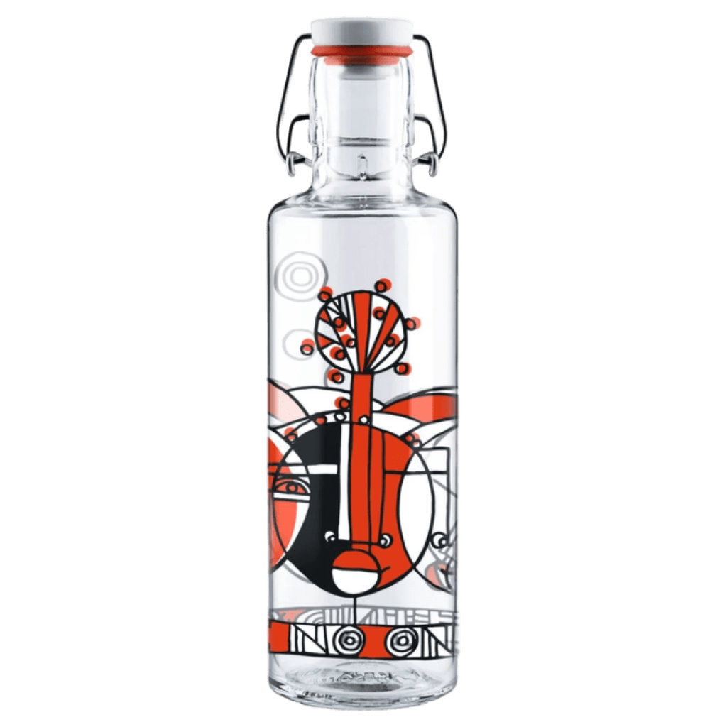 Trinkflasche als kostenlose Aboprämie von Soulbottles im Design „Leave no One behind“