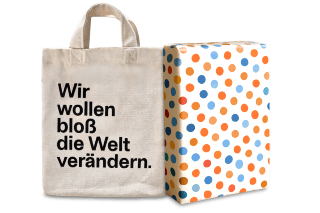 der Freitag Abopr&auml;mie B&uuml;chertasche mit &Uuml;berraschungsbuch
