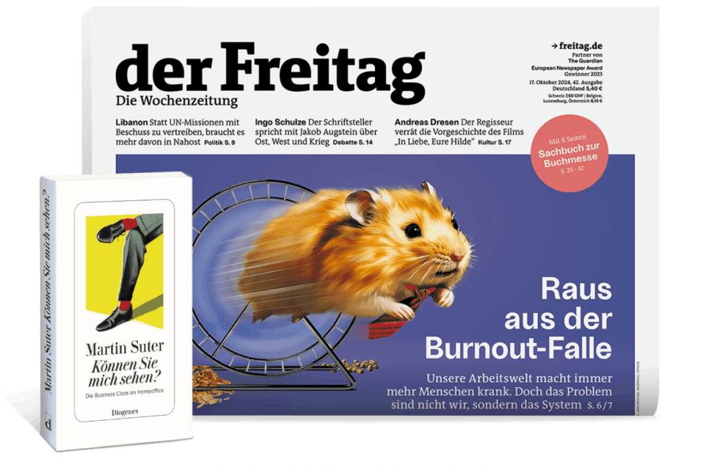 der Freitag im Printabo mit Buchpr&auml;mie Martin Suter