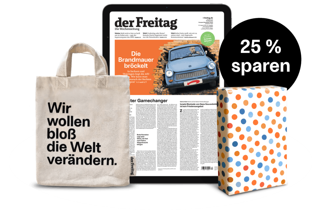 der Freitag digital mit Abopr&auml;mie Leseset