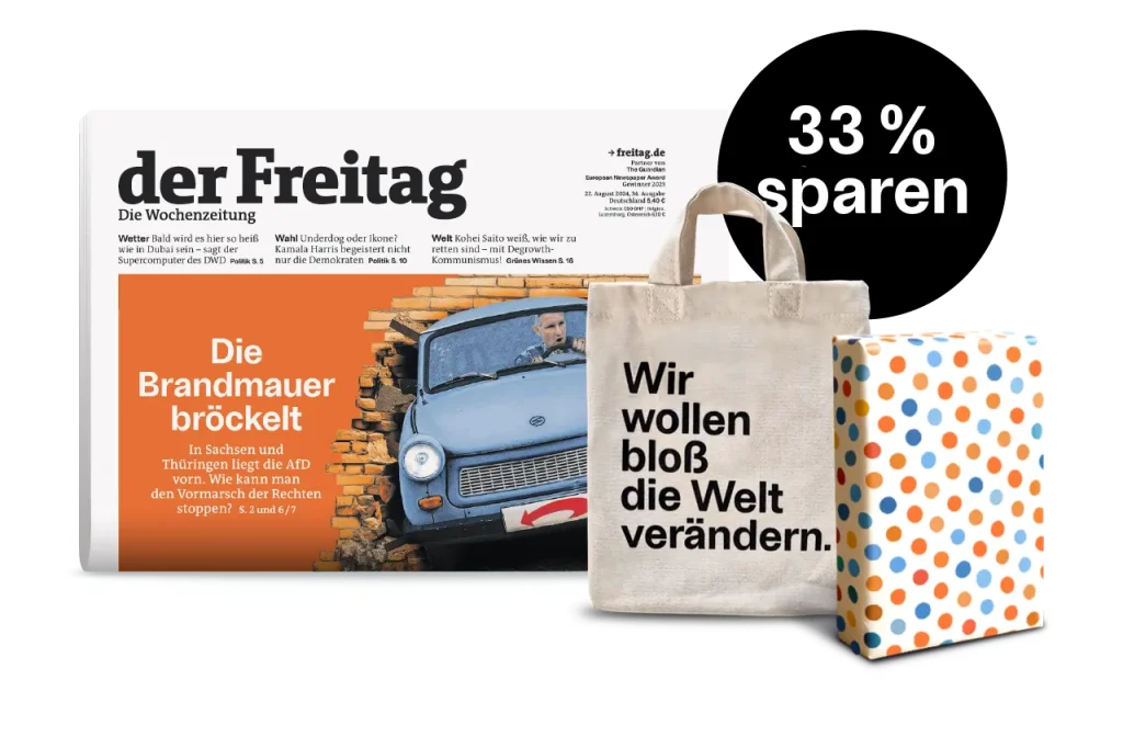 der Freitag mit Abopr&auml;mie Leseset