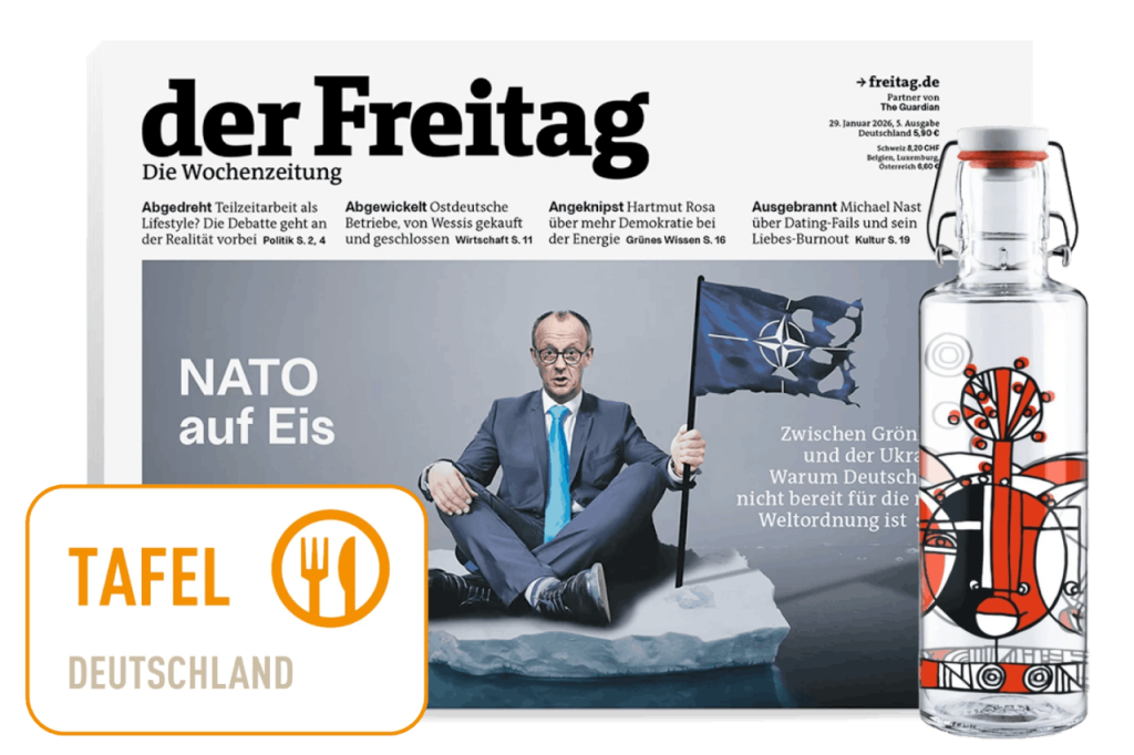 Geschenkabo Printcover der Freitag mit Abopr&auml;mien