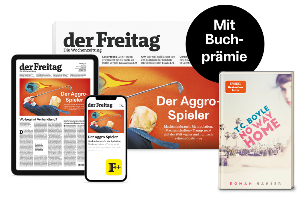 der Freitag Kombi-Cover Leseherbst mit T.C. Boyle als Aboprämie