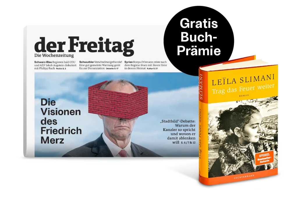 der Freitag Printabo mit Buchpr&auml;mie Slimani