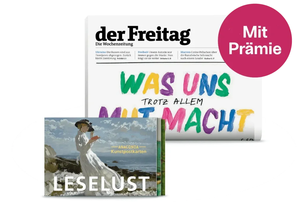 Print-Cover mit Postkarten-Set &bdquo;Leselust&ldquo; als Abopr&auml;mie
