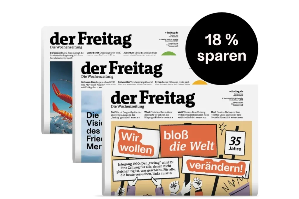 der Freitag 3 unterschiedliche Print-Cover