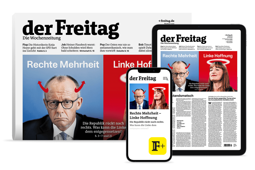 Cover von Ausgabe 09/2025 auf Zeitung, Mobiltelefon und Tablet
