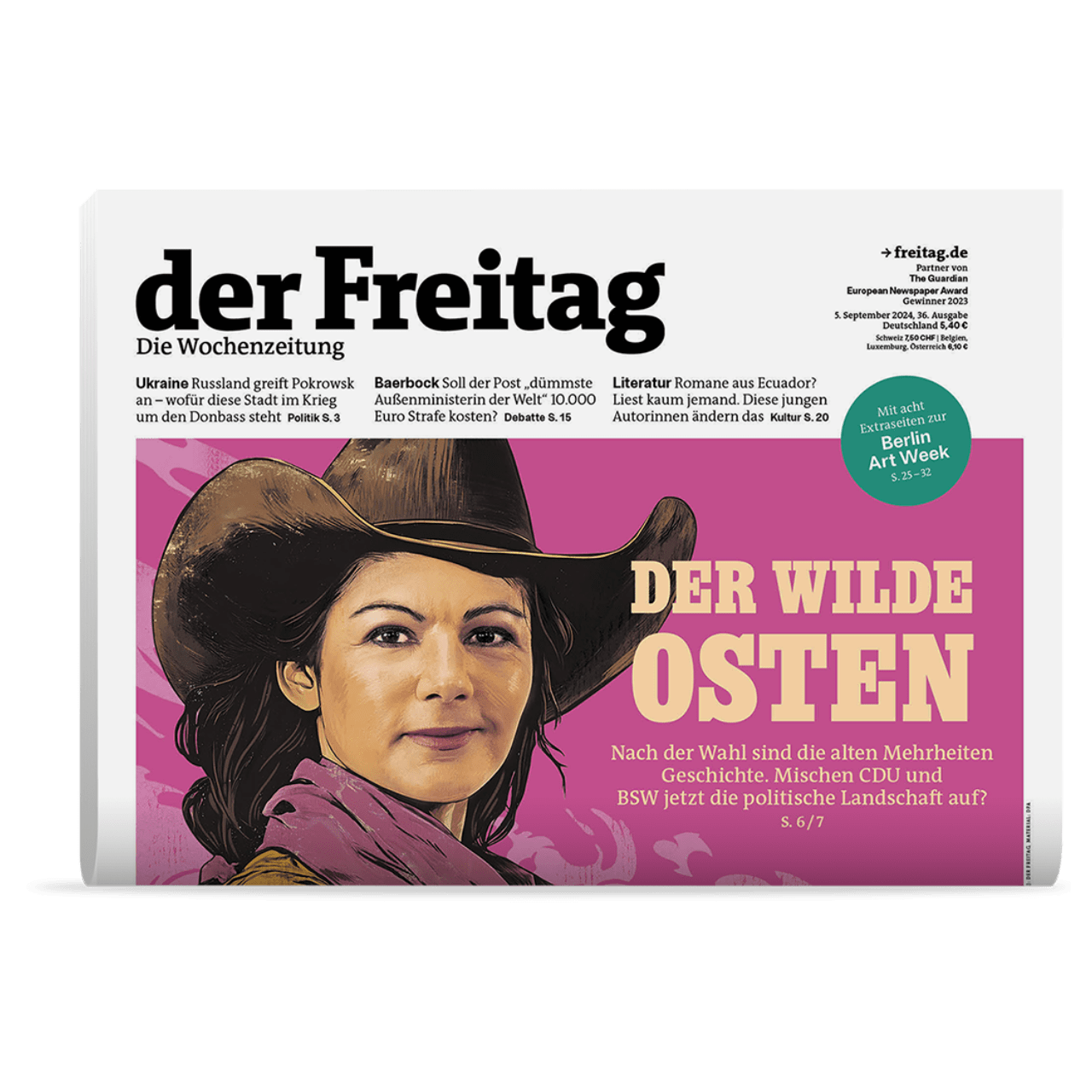 Entdecken Sie die aktuelle Ausgabe von „der Freitag - die Wochenzeitung“ als Print-Abo: aktuelles Titelthema wie „Der wilde Osten“