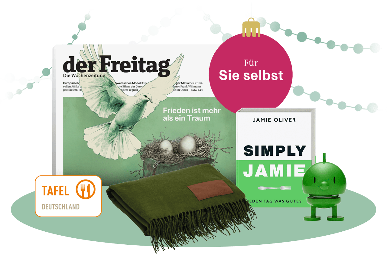 der Freitag im Print-Abo für 12 Monate mit einer sinnvollen Prämie für Sie selbst