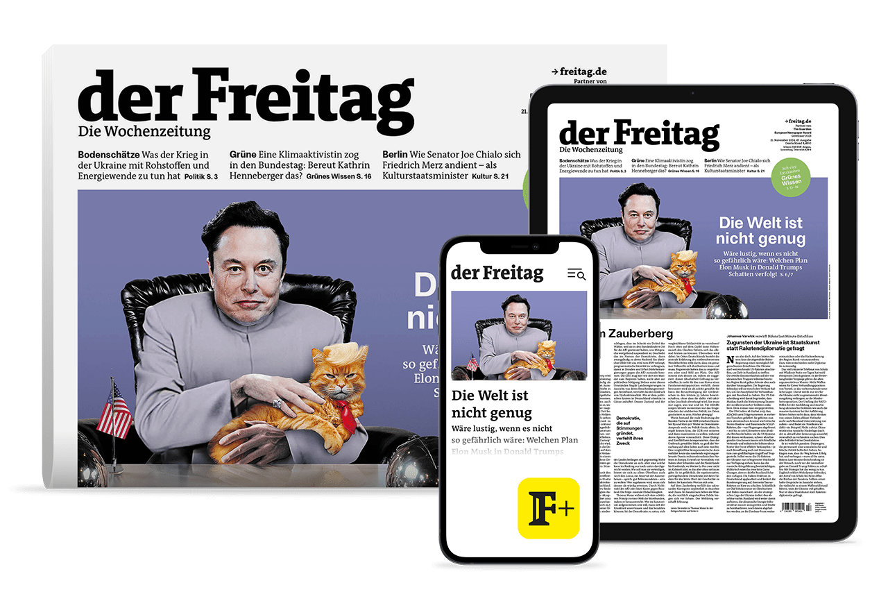 der Freitag - die Wochenzeitung im Kombi-Abo. Aktuelles Kombi-Cover KW47: Die Welt ist nicht genug