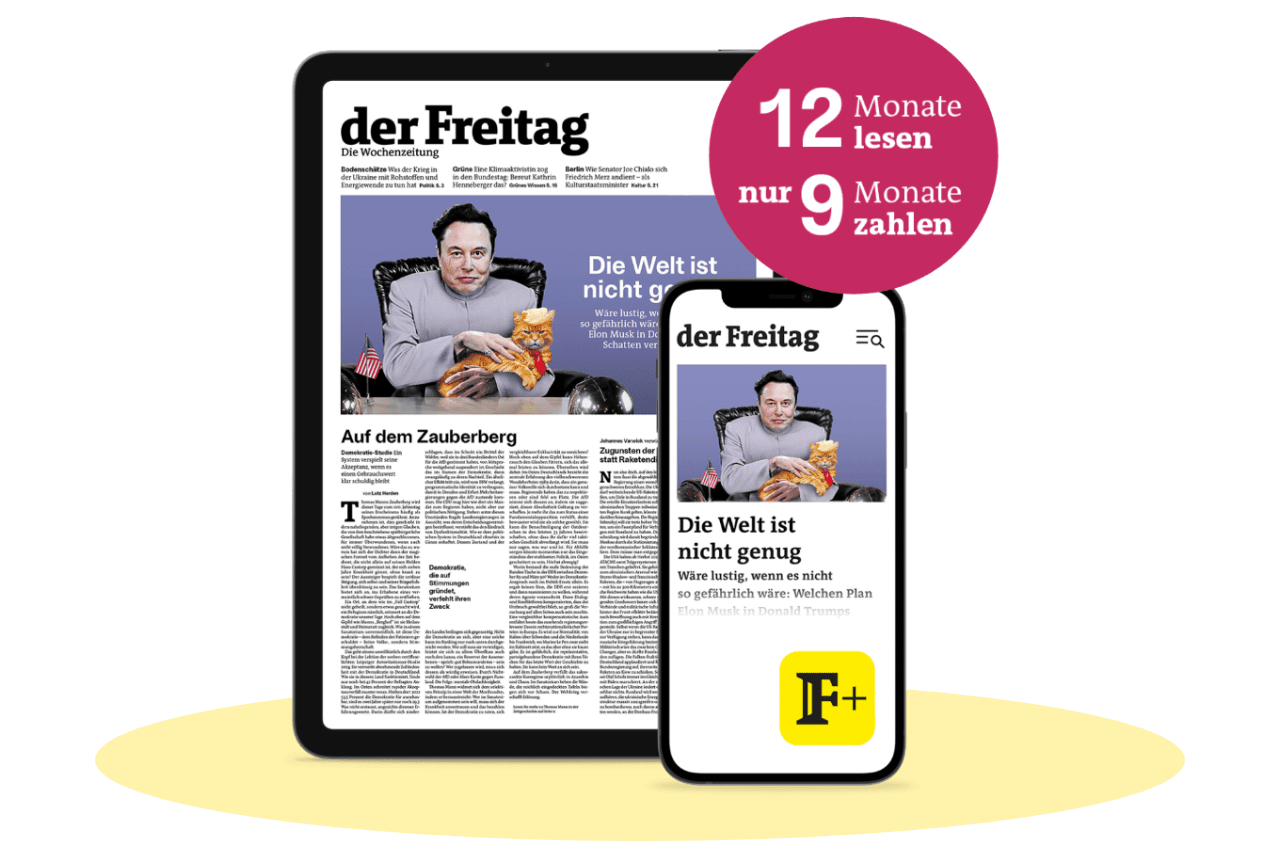 der Freitag als digitales Jahresabo zum rabattierten Aktionspreis
