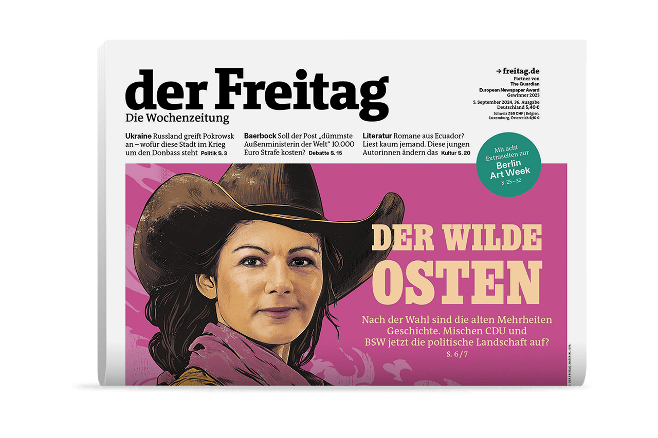 Entdecken Sie die aktuelle Ausgabe von „der Freitag - die Wochenzeitung“ als Print-Abo: aktuelles Titelthema wie „Der wilde Osten“