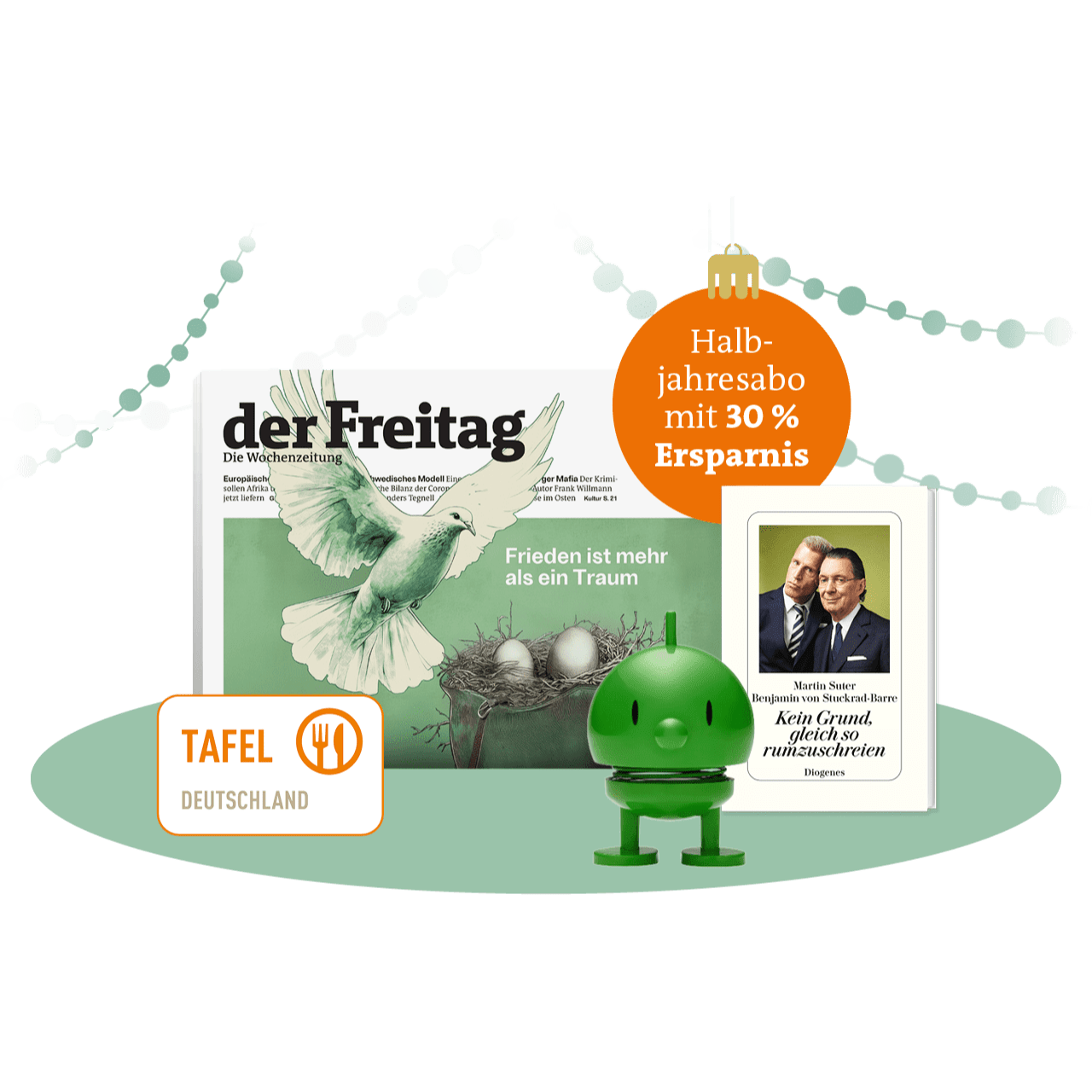 der Freitag für 6 Monate lesen mit 30% Ersparnis sowie einer sinnvollen Prämie für Sie selbst